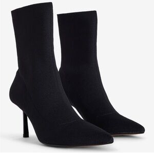 EXPRESS Knit Stiletto Black Booties